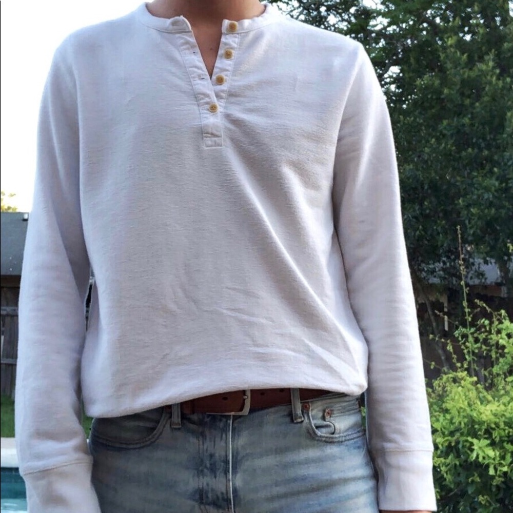 Men’s GAP Waffle White Long-Sleeve